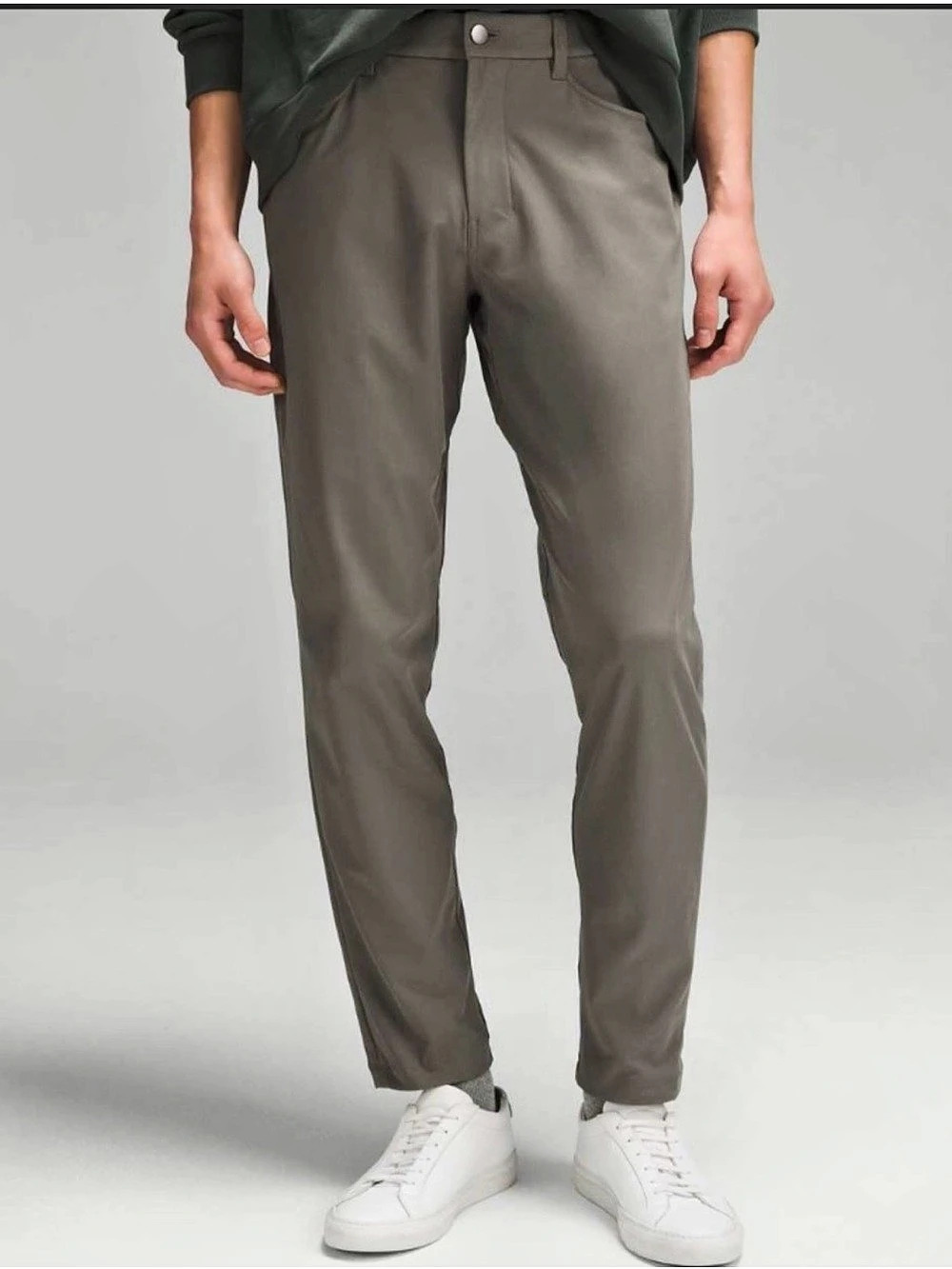 Lululemon ABC Slim Fit Pant Warpstreme Olive Sage Green Mens Size 32